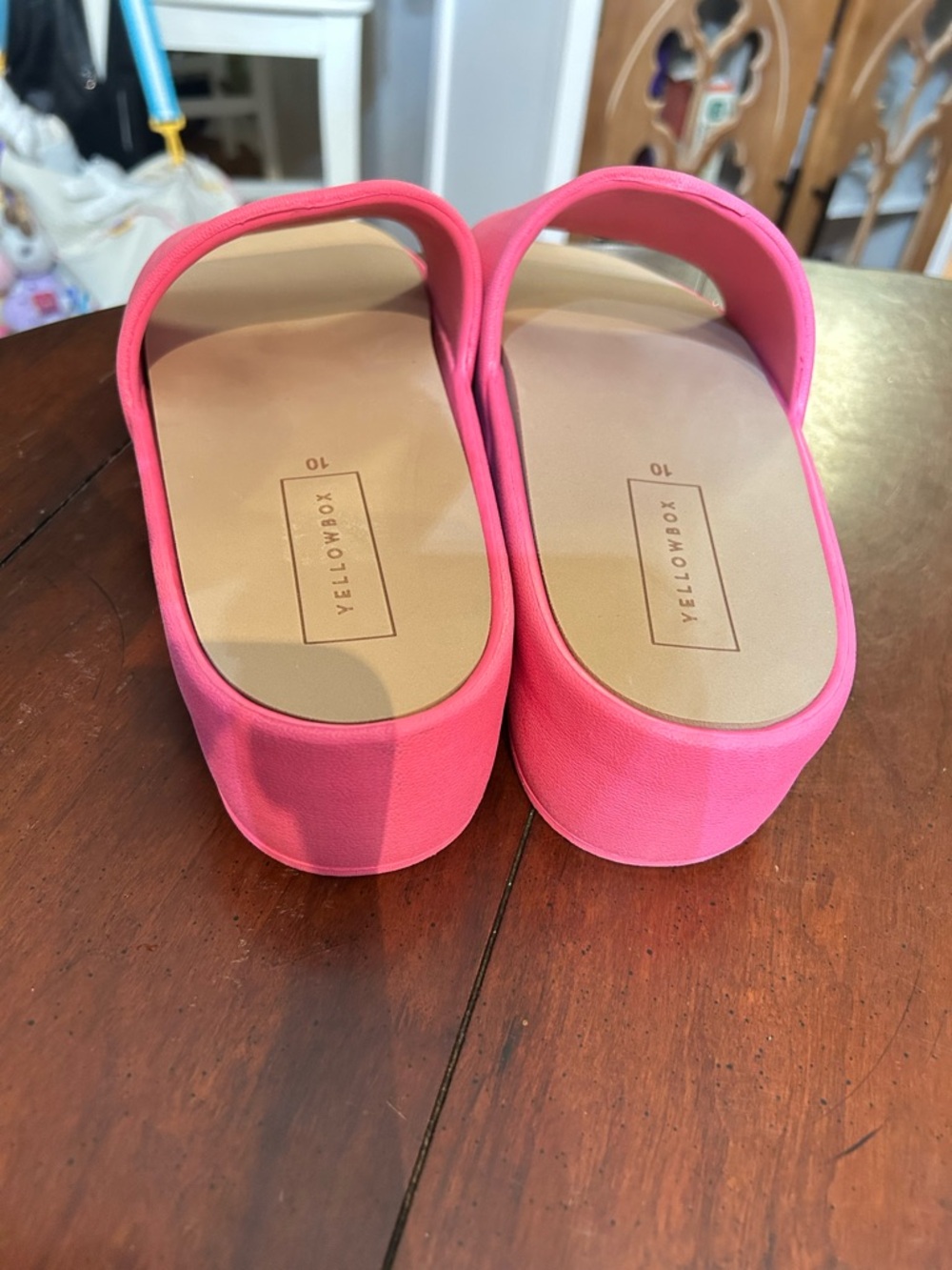 Yellow Box Hot Pink Slide Sandals - Picture 4 of 5